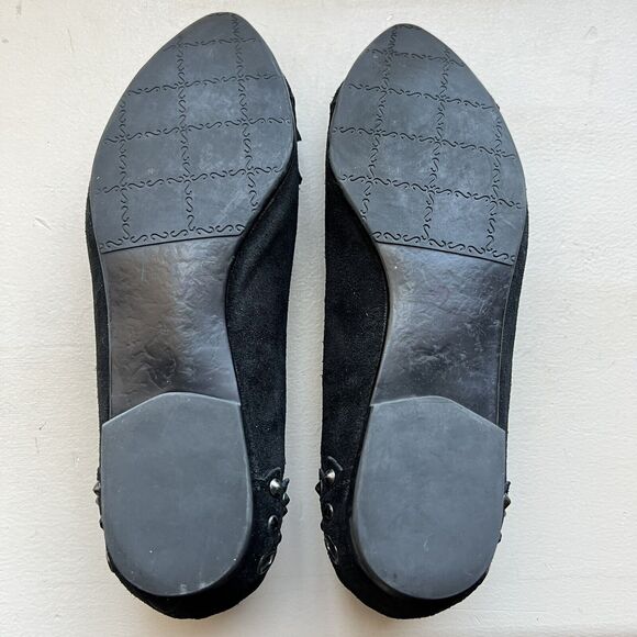 VanEli Thisbe Black Suede Flat Shoes w/ Pointed Toes & Bow Women's 6.5‎ M - Picture 11 of 15